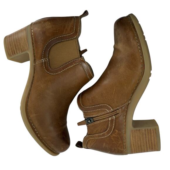 DANSKO Harlene Waxy‎ Burnished Tan Short Comfort Ankle Boot Womens Size 38 US 8 - Picture 7 of 10